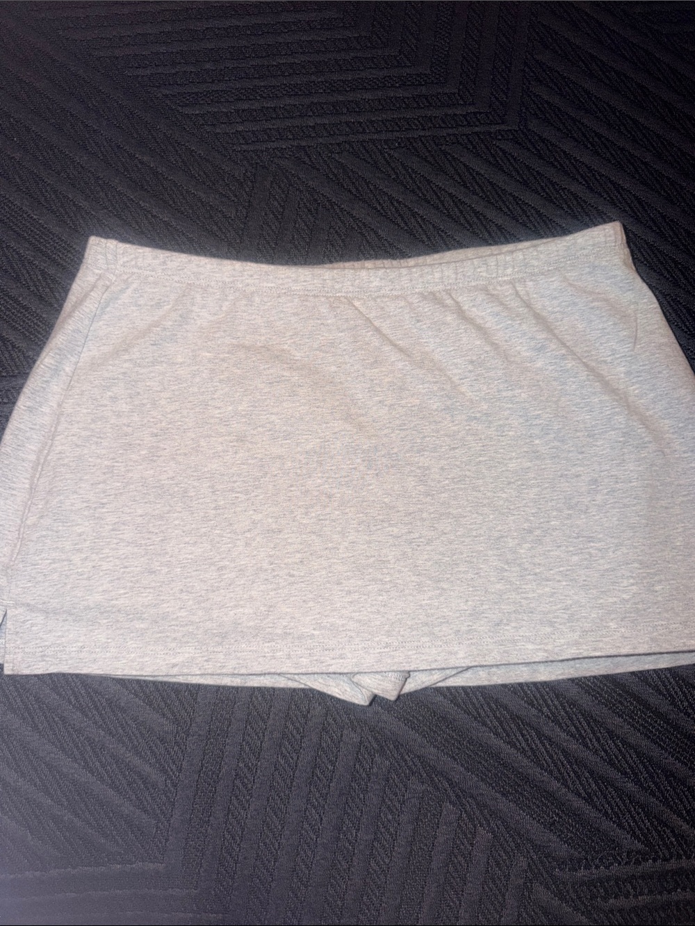 Aritzia Homestretch Smooth Penny Light Gray Mini Skirt - Casual Elastic Waist - Picture 8 of 9